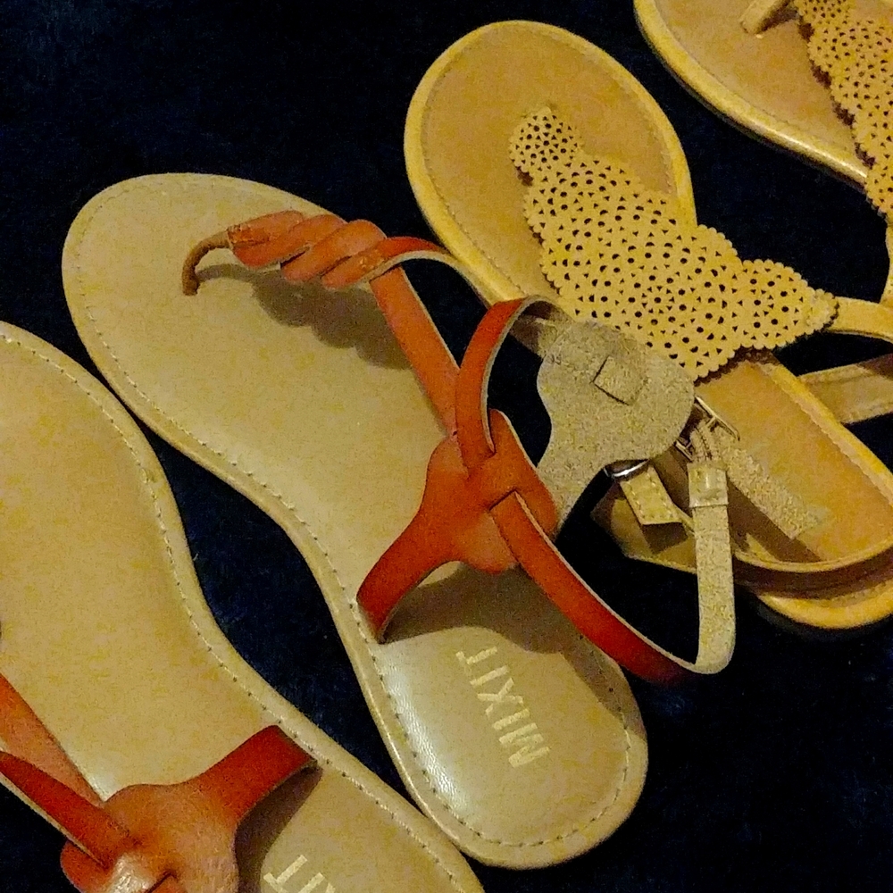 2 pair of sandals